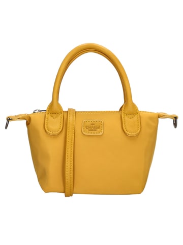 Charm Henkeltasche "Buckingham Mono" in Senf - (L)18 x (H)13 x (T)9 cm