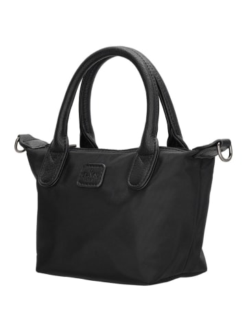 Charm Henkeltasche "Buckingham Mono" in Schwarz - (L)18 x (H)13 x (T)9 cm