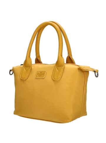 Charm Torebka "Buckingham Mono" w kolorze musztardowym - 30 x 20 x 11 cm