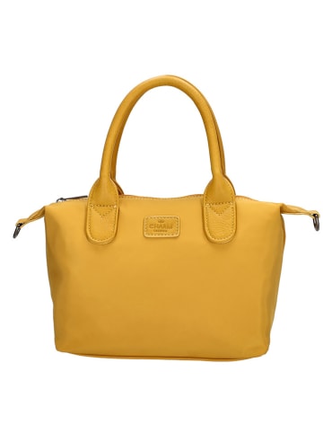 Charm Henkeltasche "Buckingham Mono" in Senf - (L)30 x (H)20 x (T)11 cm