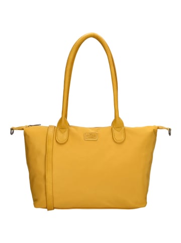 Charm Shopper bag "Buckingham Mono" w kolorze musztardowym - 42 x 25 x 15 cm