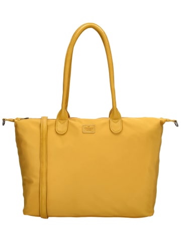 Charm Shopper bag "Buckingham Mono" w kolorze musztardowym - 51 x 33 x 14 cm