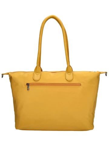 Charm Shopper bag "Buckingham Mono" w kolorze musztardowym - 51 x 33 x 14 cm