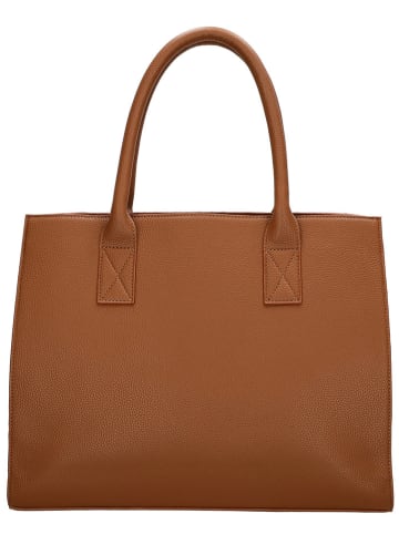 Charm Henkeltasche in Hellbraun - (B)40 x (H)32 x (T)13 cm