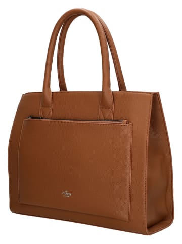 Charm Henkeltasche in Hellbraun - (B)40 x (H)32 x (T)13 cm