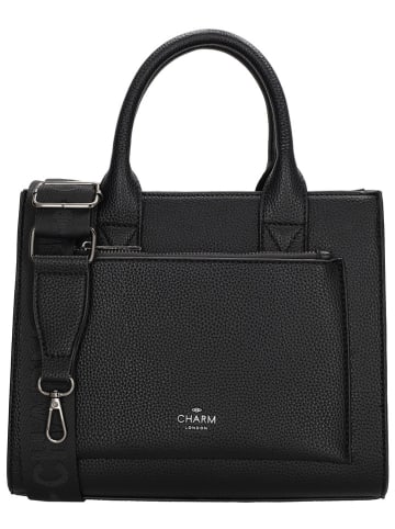 Charm Henkeltasche in Schwarz - (B)26 x (H)21 x (T)13 cm