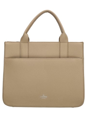 Charm Henkeltasche in Beige - (B)30 x (H)24 x (T)9 cm