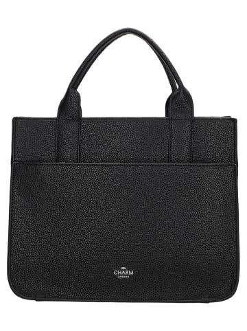 Charm Henkeltasche in Schwarz - (B)30 x (H)24 x (T)9 cm