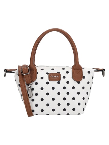 Charm Henkeltasche "Buckingham" in Weiß - (B)20 x (H)13 x (T)9 cm