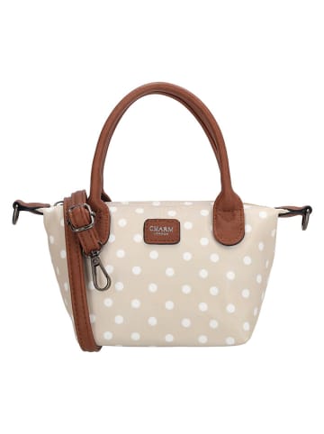Charm Handtas "Buckingham" beige - (B)20 x (H)13 x (D)9 cm