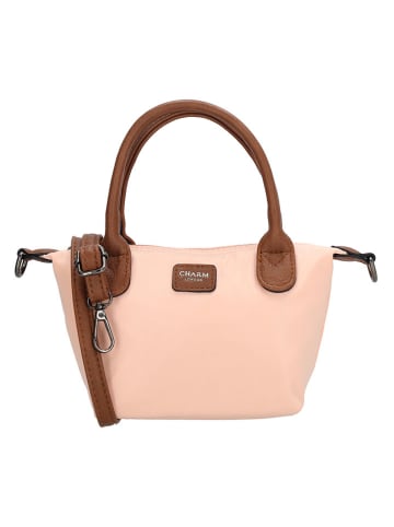 Charm Henkeltasche "Buckingham" in Rosa - (B)20 x (H)13 x (T)9 cm