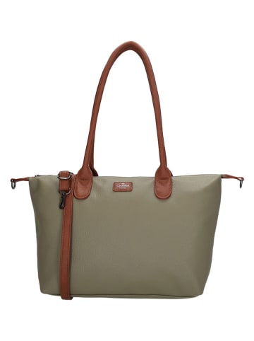 Charm Schultertasche in Oliv - (B)42 x (H)25 x (T)15 cm