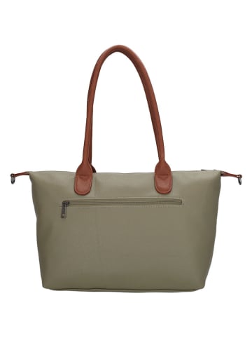 Charm Schultertasche in Oliv - (B)42 x (H)25 x (T)15 cm