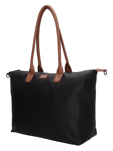 Charm Schultertasche in Schwarz/ Braun - (B)51 x (H)33 x (T)14,5 cm