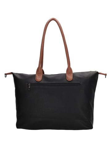 Charm Torebka w kolorze czarno-brązowym - 51 x 33 x 14,5 cm