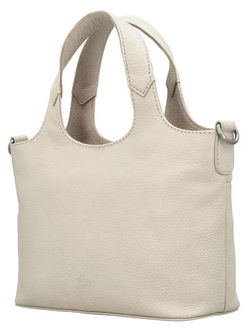 Charm Leder-Henkeltasche in Creme - (B)27 x (H)18 x (T)9 cm