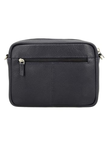 Charm Leder-Umhängetasche in Dunkelblau - (B)22 x (H)16 x (T)6 cm