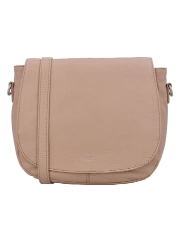 Charm Leder-Umhängetasche in Beige - (B)25 x (H)22 x (T)9 cm