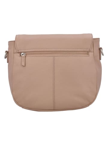 Charm Leder-Umhängetasche in Beige - (B)25 x (H)22 x (T)9 cm