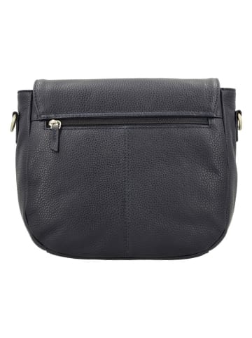 Charm Skórzana torebka w kolorze granatowym - 25 x 22 x 9 cm