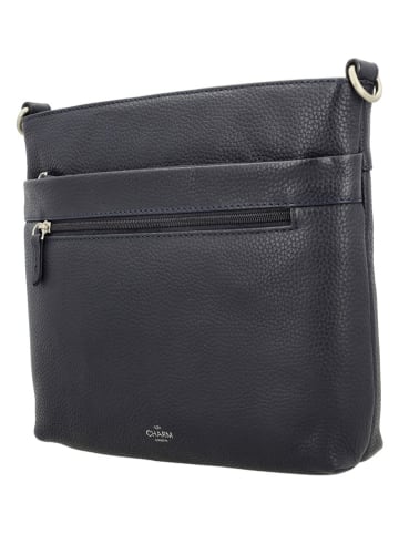 Charm Leder-Umhängetasche in Dunkelblau - (B)27 x (H)22 x (T)5 cm