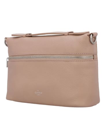 Charm Leder-Umhängetasche in Beige - (B)23 x (H)15 x (T)7 cm