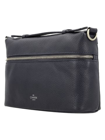Charm Leder-Umhängetasche in Dunkelblau - (B)23 x (H)15 x (T)7 cm