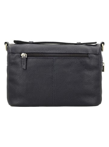 Charm Leder-Umhängetasche in Dunkelblau - (B)23 x (H)15 x (T)7 cm