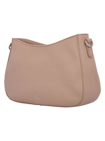 Charm Leder-Schultertasche in Beige - (B)27 x (H)16 x (T)7 cm