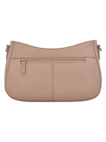 Charm Leder-Schultertasche in Beige - (B)27 x (H)16 x (T)7 cm