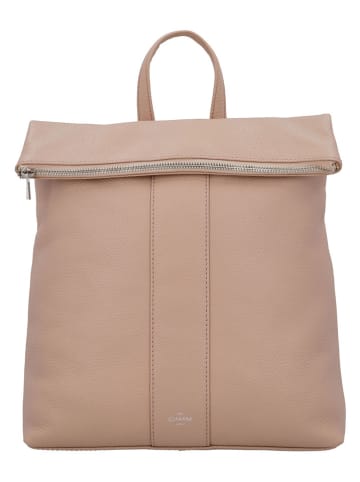 Charm Skórzany plecak w kolorze beżowym - 28 x 31 x 12 cm