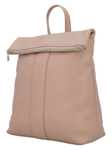 Charm Leder-Rucksack in Beige - (B)28 x (H)31 x (T)12 cm
