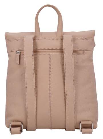 Charm Skórzany plecak w kolorze beżowym - 28 x 31 x 12 cm