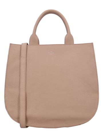 Charm Leder-Henkeltasche in Beige - (B)33 x (H)30 x (T)14 cm