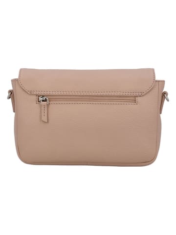 Charm Skórzana torebka w kolorze beżowym - 23 x 16 x 5 cm