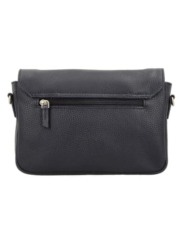 Charm Leder-Umhängetasche in Dunkelblau - (B)23 x (H)16 x (T)5 cm
