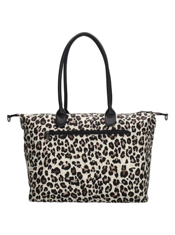 Charm Schultertasche in Creme/ Schwarz - (B)30 x (H)20 x (T)11 cm