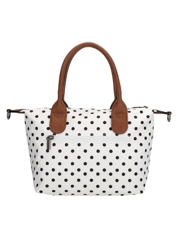 Charm Henkeltasche "Buckingham" in Weiß - (B)30 x (H)20 x (T)11 cm