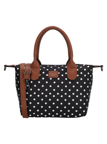 Charm Henkeltasche "Buckingham" in Schwarz - (B)30 x (H)20 x (T)11 cm