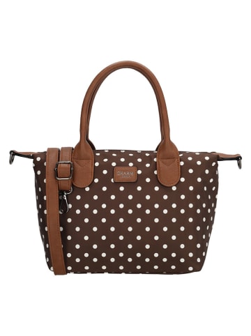 Charm Henkeltasche "Buckingham" in Braun - (B)30 x (H)20 x (T)11 cm