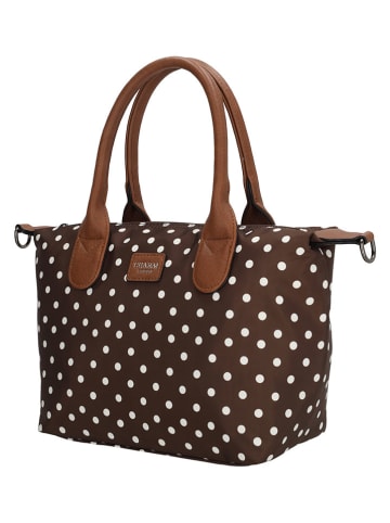 Charm Henkeltasche "Buckingham" in Braun - (B)30 x (H)20 x (T)11 cm