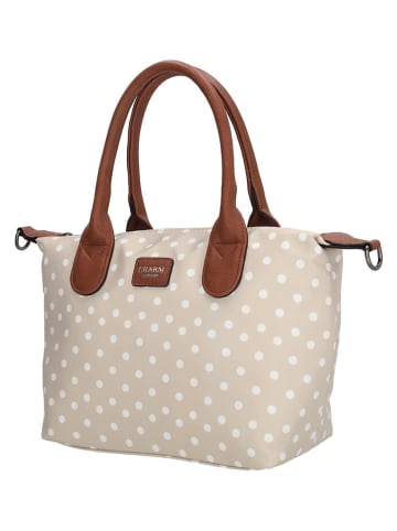 Charm Henkeltasche "Buckingham" in Beige - (B)30 x (H)20 x (T)11 cm
