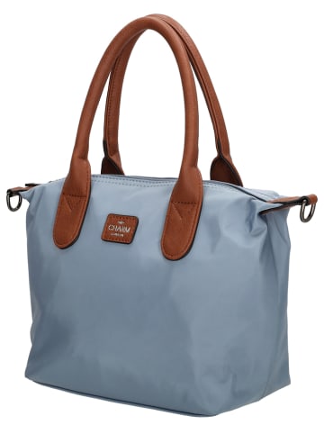 Charm Henkeltasche "Buckingham" in Hellblau - (B)30 x (H)20 x (T)11 cm