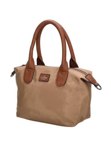 Charm Henkeltasche "Buckingham" in Hellbraun - (B)30 x (H)20 x (T)11 cm