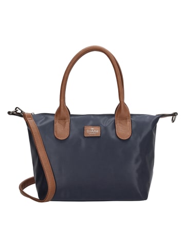 Charm Henkeltasche "Buckingham" in Dunkelblau - (B)30 x (H)20 x (T)11 cm