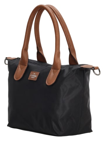 Charm Henkeltasche "Buckingham" in Schwarz - (B)30 x (H)20 x (T)11 cm