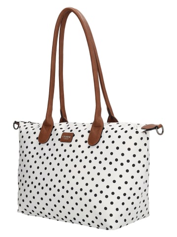 Charm Shopper bag "Buckingham" w kolorze białym - 42 x 25 x 15 cm