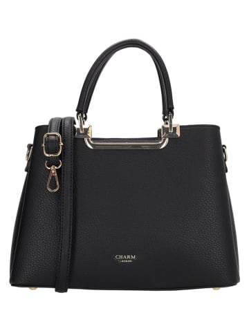 Charm Henkeltasche "Lucca" in Schwarz - (B)30 x (H)22 x (T)13 cm