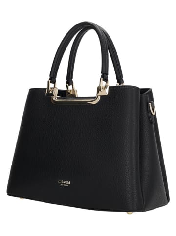 Charm Henkeltasche "Lucca" in Schwarz - (B)30 x (H)22 x (T)13 cm