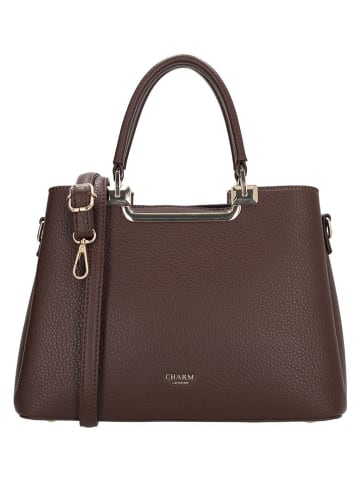 Charm Henkeltasche "Lucca" in Braun - (B)30 x (H)22 x (T)13 cm
